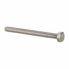 Value Collection - M4x0.70mm Metric Coarse, 50mm Length Under Head Hex Head Cap Screw - Fully Threaded, Grade 18-8 & Austenitic A2 Stainless Steel, Uncoated, 7mm Hex - Apex Tool & Supply