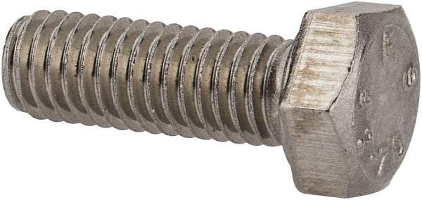 Value Collection - M5x0.80mm Metric Coarse, 14mm Length Under Head Hex Head Cap Screw - Fully Threaded, Grade 18-8 & Austenitic A2 Stainless Steel, Uncoated, 8mm Hex - Apex Tool & Supply