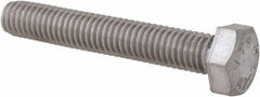 Value Collection - M5x0.80mm Metric Coarse, 30mm Length Under Head Hex Head Cap Screw - Fully Threaded, Grade 18-8 & Austenitic A2 Stainless Steel, Uncoated, 8mm Hex - Apex Tool & Supply