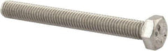 Value Collection - M5x0.80mm Metric Coarse, 45mm Length Under Head Hex Head Cap Screw - Fully Threaded, Grade 18-8 & Austenitic A2 Stainless Steel, Uncoated, 8mm Hex - Apex Tool & Supply
