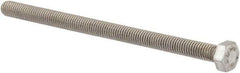 Value Collection - M5x0.80mm Metric Coarse, 80mm Length Under Head Hex Head Cap Screw - Fully Threaded, Grade 18-8 & Austenitic A2 Stainless Steel, Uncoated, 8mm Hex - Apex Tool & Supply