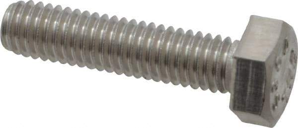 Value Collection - M6x1.00mm Metric Coarse, 22mm Length Under Head Hex Head Cap Screw - Fully Threaded, Grade 18-8 & Austenitic A2 Stainless Steel, Uncoated, 10mm Hex - Apex Tool & Supply