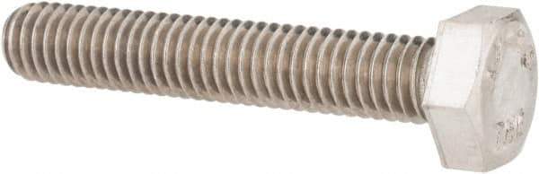 Value Collection - M6x1.00mm Metric Coarse, 35mm Length Under Head Hex Head Cap Screw - Fully Threaded, Grade 18-8 & Austenitic A2 Stainless Steel, Uncoated, 10mm Hex - Apex Tool & Supply