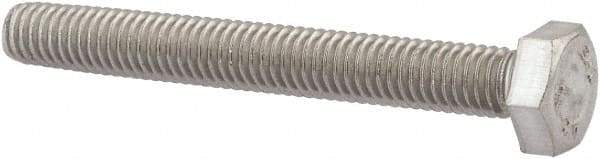 Value Collection - M6x1.00mm Metric Coarse, 50mm Length Under Head Hex Head Cap Screw - Fully Threaded, Grade 18-8 & Austenitic A2 Stainless Steel, Uncoated, 10mm Hex - Apex Tool & Supply