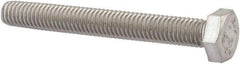 Value Collection - M6x1.00mm Metric Coarse, 50mm Length Under Head Hex Head Cap Screw - Fully Threaded, Grade 18-8 & Austenitic A2 Stainless Steel, Uncoated, 10mm Hex - Apex Tool & Supply