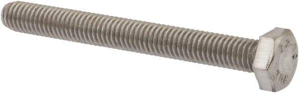 Value Collection - M6x1.00mm Metric Coarse, 55mm Length Under Head Hex Head Cap Screw - Fully Threaded, Grade 18-8 & Austenitic A2 Stainless Steel, Uncoated, 10mm Hex - Apex Tool & Supply