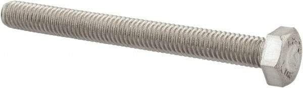 Value Collection - M6x1.00mm Metric Coarse, 60mm Length Under Head Hex Head Cap Screw - Fully Threaded, Grade 18-8 & Austenitic A2 Stainless Steel, Uncoated, 10mm Hex - Apex Tool & Supply