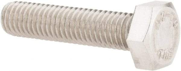 Value Collection - M8x1.25mm Metric Coarse, 35mm Length Under Head Hex Head Cap Screw - Fully Threaded, Grade 18-8 & Austenitic A2 Stainless Steel, Uncoated, 13mm Hex - Apex Tool & Supply