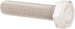 Value Collection - M8x1.25mm Metric Coarse, 35mm Length Under Head Hex Head Cap Screw - Fully Threaded, Grade 18-8 & Austenitic A2 Stainless Steel, Uncoated, 13mm Hex - Apex Tool & Supply