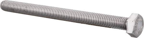 Value Collection - M8x1.25mm Metric Coarse, 100mm Length Under Head Hex Head Cap Screw - Fully Threaded, Grade 18-8 & Austenitic A2 Stainless Steel, Uncoated, 13mm Hex - Apex Tool & Supply
