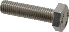 Value Collection - M10x1.50mm Metric Coarse, 40mm Length Under Head Hex Head Cap Screw - Fully Threaded, Grade 18-8 & Austenitic A2 Stainless Steel, Uncoated, 17mm Hex - Apex Tool & Supply