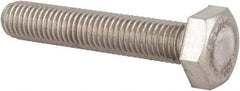 Value Collection - M10x1.50mm Metric Coarse, 55mm Length Under Head Hex Head Cap Screw - Fully Threaded, Grade 18-8 & Austenitic A2 Stainless Steel, Uncoated, 17mm Hex - Apex Tool & Supply