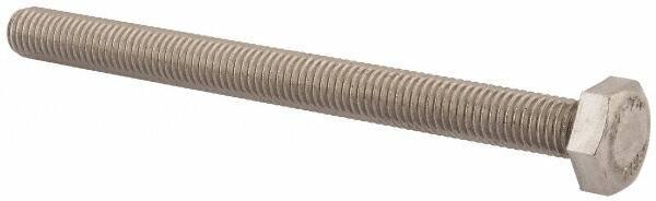 Value Collection - M10x1.50mm Metric Coarse, 120mm Length Under Head Hex Head Cap Screw - Fully Threaded, Grade 18-8 & Austenitic A2 Stainless Steel, Uncoated, 17mm Hex - Apex Tool & Supply