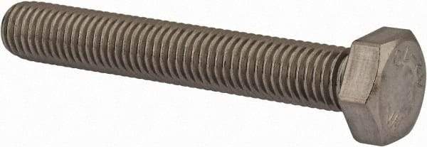 Value Collection - M12x1.75mm Metric Coarse, 80mm Length Under Head Hex Head Cap Screw - Fully Threaded, Grade 18-8 & Austenitic A2 Stainless Steel, Uncoated, 19mm Hex - Apex Tool & Supply