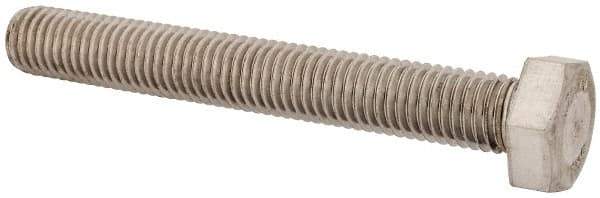 Value Collection - M12x1.75mm Metric Coarse, 90mm Length Under Head Hex Head Cap Screw - Fully Threaded, Grade 18-8 & Austenitic A2 Stainless Steel, Uncoated, 19mm Hex - Apex Tool & Supply