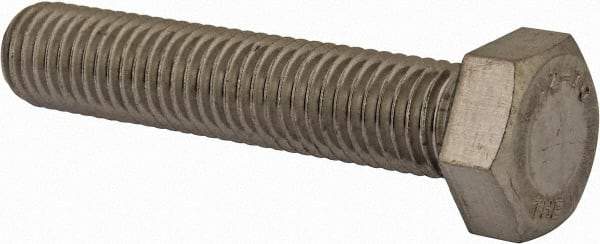 Value Collection - M14x2.00mm Metric Coarse, 70mm Length Under Head Hex Head Cap Screw - Fully Threaded, Grade 18-8 & Austenitic A2 Stainless Steel, Uncoated, 22mm Hex - Apex Tool & Supply