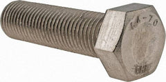 Value Collection - M22x2.50mm Metric Coarse, 80mm Length Under Head Hex Head Cap Screw - Fully Threaded, Grade 18-8 & Austenitic A2 Stainless Steel, Uncoated, 34mm Hex - Apex Tool & Supply