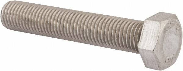 Value Collection - M24x3.00mm Metric Coarse, 130mm Length Under Head Hex Head Cap Screw - Fully Threaded, Grade 18-8 & Austenitic A2 Stainless Steel, Uncoated, 36mm Hex - Apex Tool & Supply