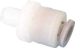 Parker - 3/8" Outside Diam, 1/8 NPTF, Kynar Push-to-Connect Tube Male Connector - 300 Max psi, Tan - Apex Tool & Supply
