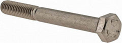 Value Collection - M5x0.80mm Metric Coarse, 45mm Length Under Head Hex Head Cap Screw - Partially Threaded, Grade 18-8 & Austenitic A2 Stainless Steel, Uncoated, 8mm Hex - Apex Tool & Supply