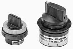 Norgren - 10-32 UNF Selector Valve - 2-Way, 6 Position, 0.03 CV Rate & Rotary Switch Detented - Apex Tool & Supply