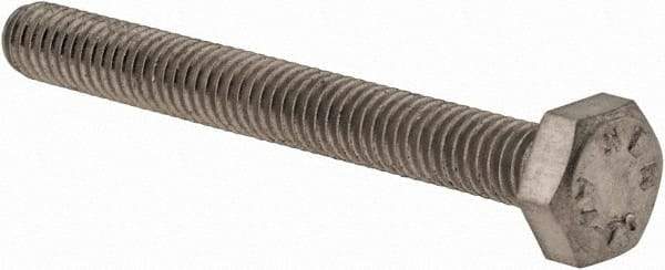 Value Collection - M4x0.70mm Metric Coarse, 35mm Length Under Head Hex Head Cap Screw - Fully Threaded, Grade 316 & Austenitic A4 Stainless Steel, Uncoated, 7mm Hex - Apex Tool & Supply