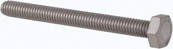 Value Collection - M4x0.70mm Metric Coarse, 40mm Length Under Head Hex Head Cap Screw - Fully Threaded, Grade 316 & Austenitic A4 Stainless Steel, Uncoated, 7mm Hex - Apex Tool & Supply