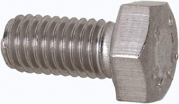 Value Collection - M5x0.80mm Metric Coarse, 10mm Length Under Head Hex Head Cap Screw - Fully Threaded, Grade 316 & Austenitic A4 Stainless Steel, Uncoated, 8mm Hex - Apex Tool & Supply