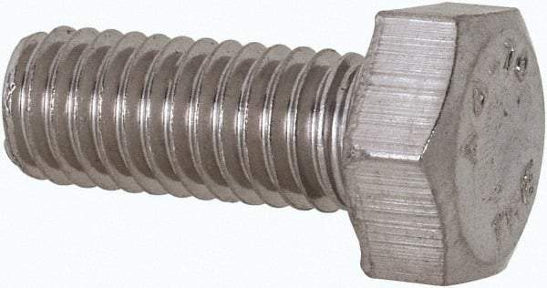 Value Collection - M5x0.80mm Metric Coarse, 12mm Length Under Head Hex Head Cap Screw - Fully Threaded, Grade 316 & Austenitic A4 Stainless Steel, Uncoated, 8mm Hex - Apex Tool & Supply