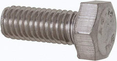Value Collection - M5x0.80mm Metric Coarse, 12mm Length Under Head Hex Head Cap Screw - Fully Threaded, Grade 316 & Austenitic A4 Stainless Steel, Uncoated, 8mm Hex - Apex Tool & Supply
