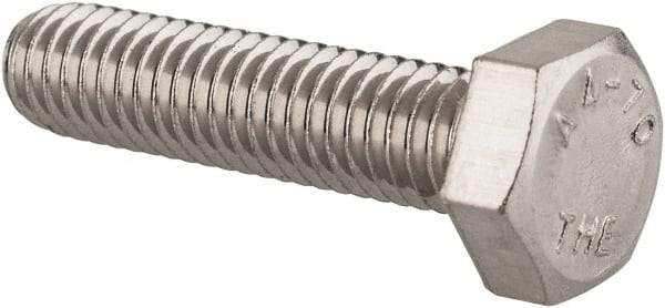Value Collection - M6x1.00mm Metric Coarse, 25mm Length Under Head Hex Head Cap Screw - Fully Threaded, Grade 316 & Austenitic A4 Stainless Steel, Uncoated, 10mm Hex - Apex Tool & Supply