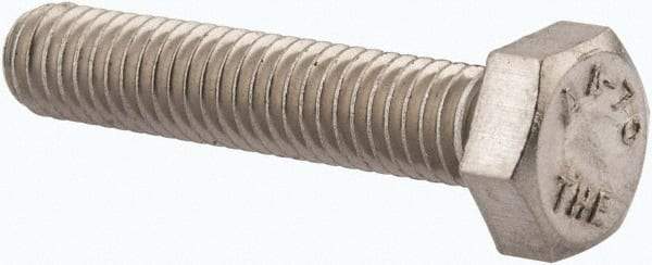 Value Collection - M6x1.00mm Metric Coarse, 30mm Length Under Head Hex Head Cap Screw - Fully Threaded, Grade 316 & Austenitic A4 Stainless Steel, Uncoated, 10mm Hex - Apex Tool & Supply