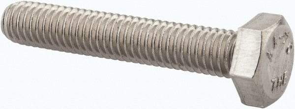 Value Collection - M6x1.00mm Metric Coarse, 35mm Length Under Head Hex Head Cap Screw - Fully Threaded, Grade 316 & Austenitic A4 Stainless Steel, Uncoated, 10mm Hex - Apex Tool & Supply