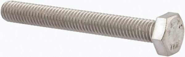 Value Collection - M6x1.00mm Metric Coarse, 50mm Length Under Head Hex Head Cap Screw - Fully Threaded, Grade 316 & Austenitic A4 Stainless Steel, Uncoated, 10mm Hex - Apex Tool & Supply