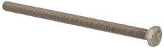Value Collection - M6x1.00mm Metric Coarse, 100mm Length Under Head Hex Head Cap Screw - Fully Threaded, Grade 316 & Austenitic A4 Stainless Steel, Uncoated, 10mm Hex - Apex Tool & Supply