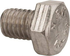 Value Collection - M8x1.25mm Metric Coarse, 10mm Length Under Head Hex Head Cap Screw - Fully Threaded, Grade 316 & Austenitic A4 Stainless Steel, Uncoated, 13mm Hex - Apex Tool & Supply