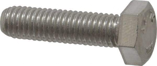 Value Collection - M8x1.25mm Metric Coarse, 30mm Length Under Head Hex Head Cap Screw - Fully Threaded, Grade 316 & Austenitic A4 Stainless Steel, Uncoated, 13mm Hex - Apex Tool & Supply