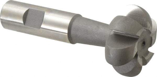 Value Collection - 3/8" Radius, 3/4" Circle Diam, 1-3/4" Cutter Diam, Shank Connection, Convex Radius Cutter - 3/4" Shank Diam, 4" OAL, High Speed Steel, Uncoated, 6 Teeth, Weldon Flat - Apex Tool & Supply