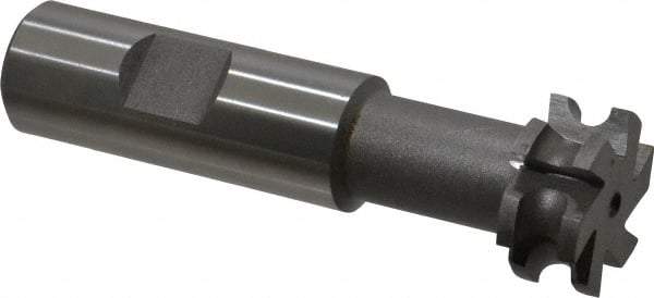 Value Collection - 1/8" Radius, 1/4" Circle Diam, 1" Cutter Diam, 1/8" Cutting Width, Shank Connection, Concave Radius Cutter - 3/4" Shank Diam, 3-1/2" OAL, High Speed Steel, Uncoated, 6 Teeth, Weldon Flat - Apex Tool & Supply