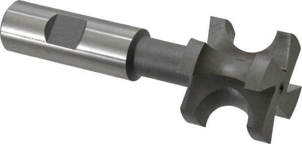 Value Collection - 3/8" Radius, 3/4" Circle Diam, 1-1/2" Cutter Diam, 1-1/2" Cutting Width, Shank Connection, Concave Radius Cutter - 3/4" Shank Diam, 4-3/16" OAL, High Speed Steel, Uncoated, 4 Teeth, Weldon Flat - Apex Tool & Supply