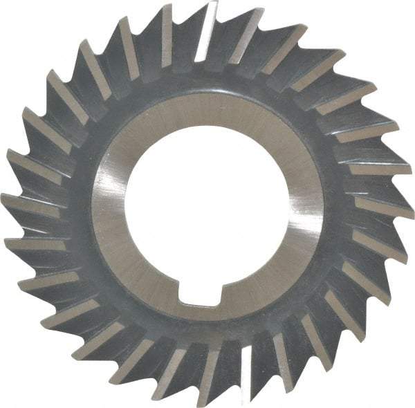 Value Collection - 2-1/2" Blade Diam x 1/16" Blade Thickness, 1" Hole, 28 Teeth, High Speed Steel Side Chip Saw - Straight Tooth, Arbor Connection, Right Hand Cut, Uncoated, with Keyway - Apex Tool & Supply