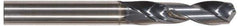 Tungaloy - 3/8" 130° Spiral Flute Solid Carbide Screw Machine Drill Bit - TiAlN Finish, Right Hand Cut, 1.692" Flute Length, 3.503" OAL, Standard Point, Straight Shank - Apex Tool & Supply