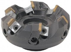 Tungaloy - 3.937" Cut Diam, 1-1/2" Arbor Hole, 0.236" Max Depth of Cut, 45° Indexable Chamfer & Angle Face Mill - 5 Inserts, SE.. Insert, Right Hand Cut, Series TGE - Apex Tool & Supply