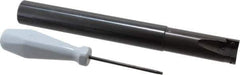 Tungaloy - 1" Cut Diam, 0.452" Max Depth of Cut, 1" Shank Diam, 8-3/4" OAL, Indexable Square Shoulder Centercutting End Mill - XXMU 12 Inserts, Cylindrical Shank, 90° Lead Angle, Series Jetmill Multi X - Apex Tool & Supply