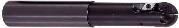 Tungaloy - 1-1/4" Cut Diam, 1.811" Max Depth of Cut, 1-1/4" Shank Diam, 7.03" OAL, Indexable Ball Nose End Mill - 4-3/4" Head Length, Straight Shank, EBP Toolholder, DCMW 11T304, ZPET 125 Insert - Apex Tool & Supply