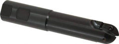 Tungaloy - 1" Cut Diam, 0.827" Max Depth of Cut, 1" Shank Diam, 5.53" OAL, Indexable Ball Nose End Mill - 3-1/4" Head Length, Straight Shank, EBP Toolholder, ZPET 100 Insert - Apex Tool & Supply
