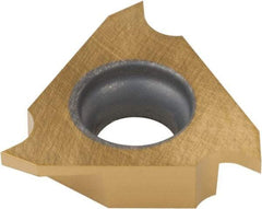 Tungaloy - 3100JTGR F Grade J740, 1mm Cutting Width Carbide Grooving Insert - 2.1mm Max Depth of Cut, Right Hand, 0.05mm Corner Radius, TiN Finish - Apex Tool & Supply