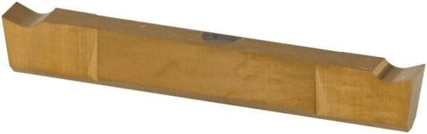 Tungaloy - JCGN200 F J740 Grade, 0.0787" Cutting Width, Carbide Cutoff Insert - 0° Neutral Lead Angle, 0.002" Cnr Rad, TiN Coated - Apex Tool & Supply