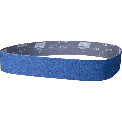 2 × 48″ BlueFire Cloth Narrow Benchstand Belt 36 Grit R821P Zirconia Alumina - Apex Tool & Supply