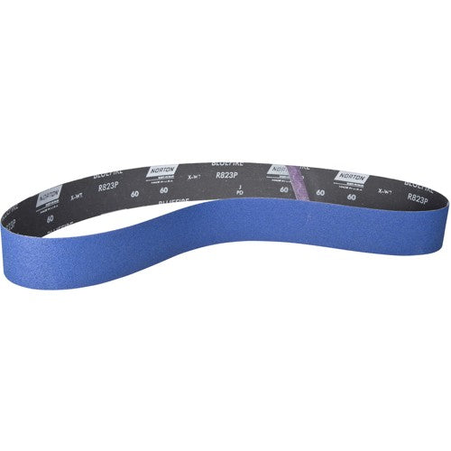 ‎2-1/2″ × 60″ NorZon Plus R823 Narrow Belt 120 Grit Zirconia Alumina - Apex Tool & Supply